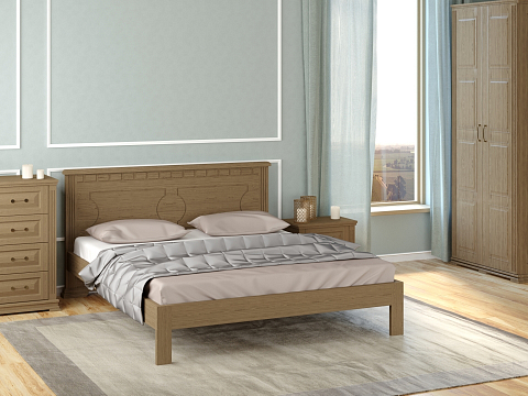 Коричневая кровать Milena-М-тахта - Кровать в классическом стиле из массива.